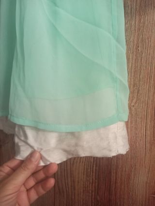 Vestido SuiteBlanco verde mint L