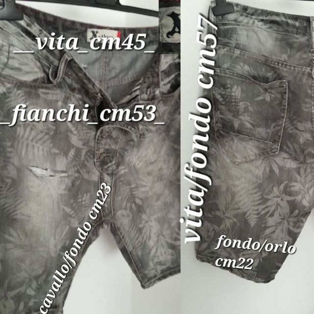 Bermuda X-Three grigio con strappi L/XL 