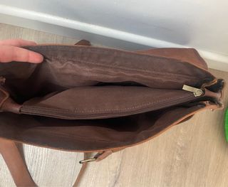 Bolso bandolera Mensajero piel marrón- rojizo
