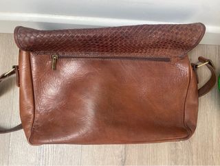 Bolso bandolera Mensajero piel marrón- rojizo