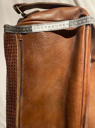 Bolso bandolera Mensajero piel marrón- rojizo
