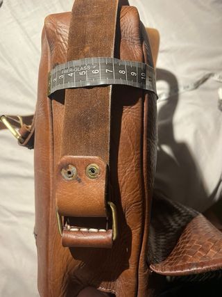Bolso bandolera Mensajero piel marrón- rojizo