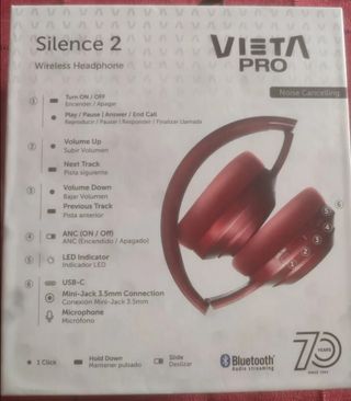 Auriculares Vieta Pro Silence 2 rojos