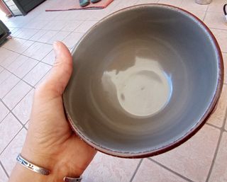 Set 2 ciotole ceramiche con piatto 