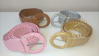 Cinture intrecciate oro rosa bianco marrone argent