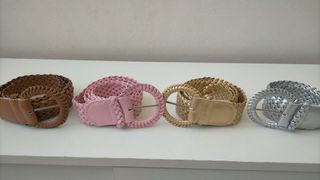 Cinture intrecciate oro rosa bianco marrone argent