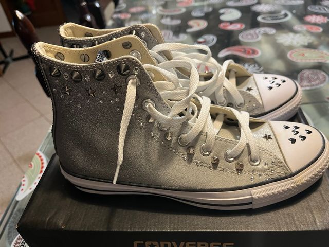 Converse All Star Glitter - Grigio Argento