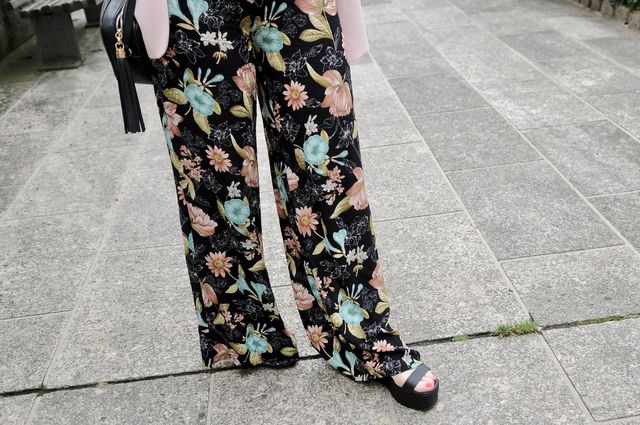 Palazzo estampado multicolor