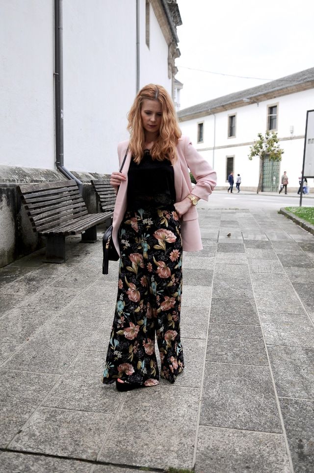 Palazzo estampado multicolor