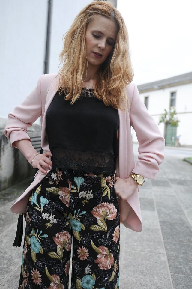 Palazzo estampado multicolor