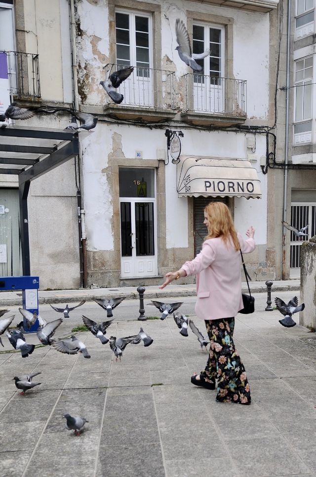 Palazzo estampado multicolor