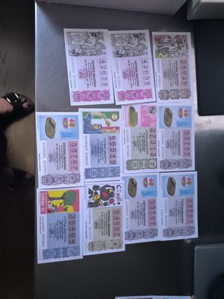 Lotería Nacional: 18 billetes años 80 y 90