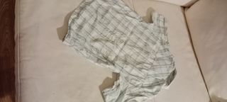 Rip Curl Camisa M blanca con cuadros d lineas azul