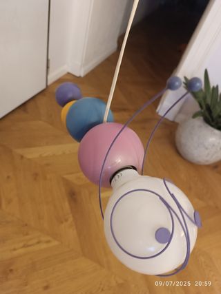 Lampada bruco colorata vintage