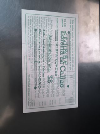 Lotería Nacional: billetes antiguos años 55 y 60