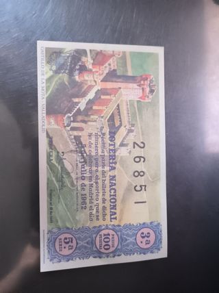 Lotería Nacional: billetes antiguos años 55 y 60