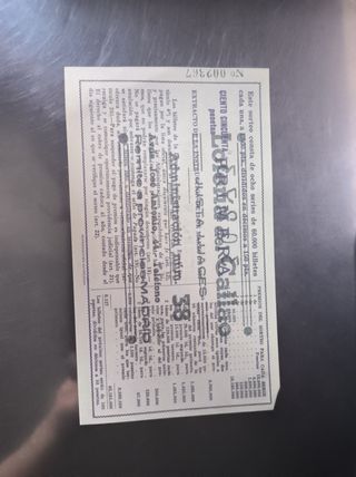 Lotería Nacional: billetes antiguos años 55 y 60