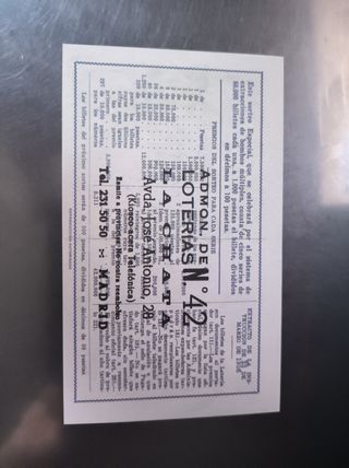 Lotería Nacional: Billetes antiguos