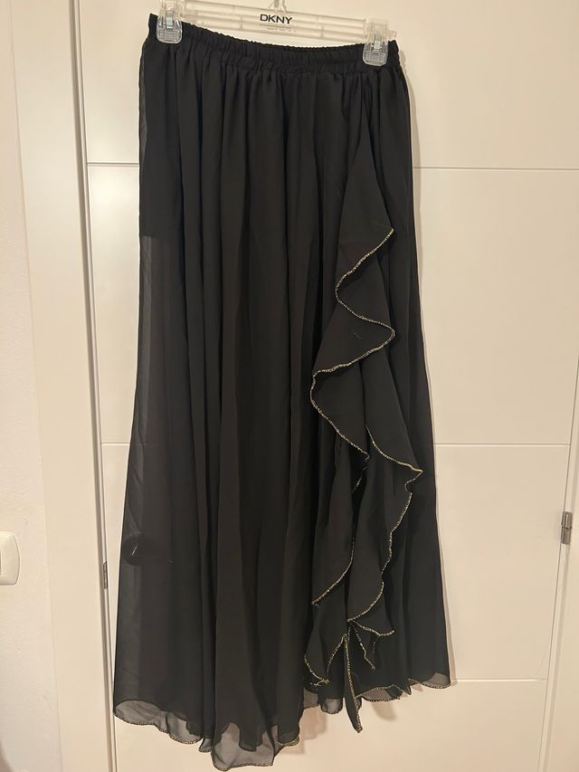 Falda Danza del Vientre Negra talla 42 elastica.