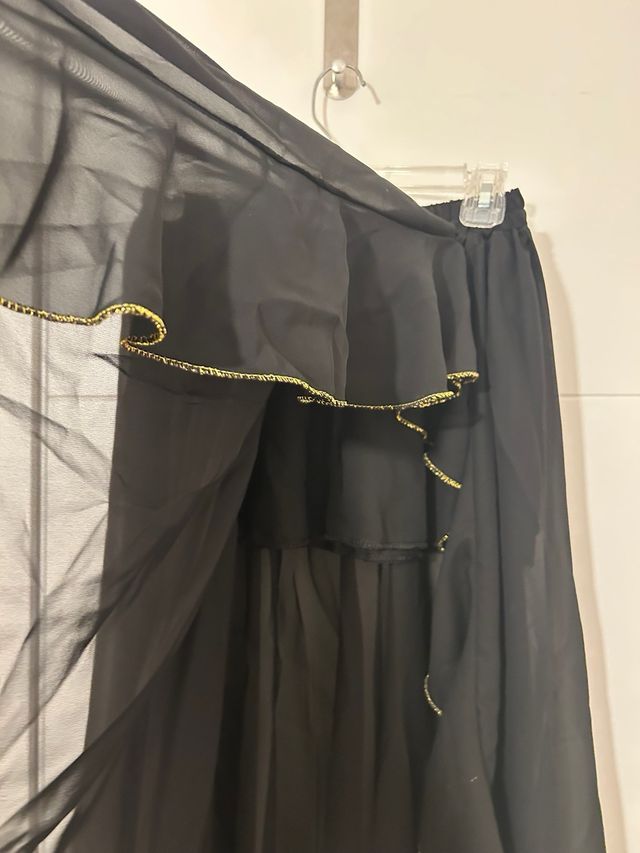 Falda Danza del Vientre Negra talla 42 elastica.