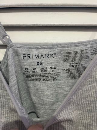 Crop top Primark gris XS - 34/6