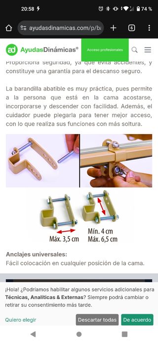 Barrera cama plegable - Seguridad niños y adultos 