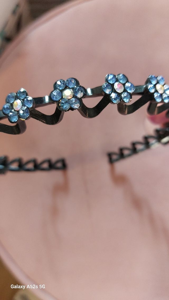 Cerchietto fiori blu - nuovo