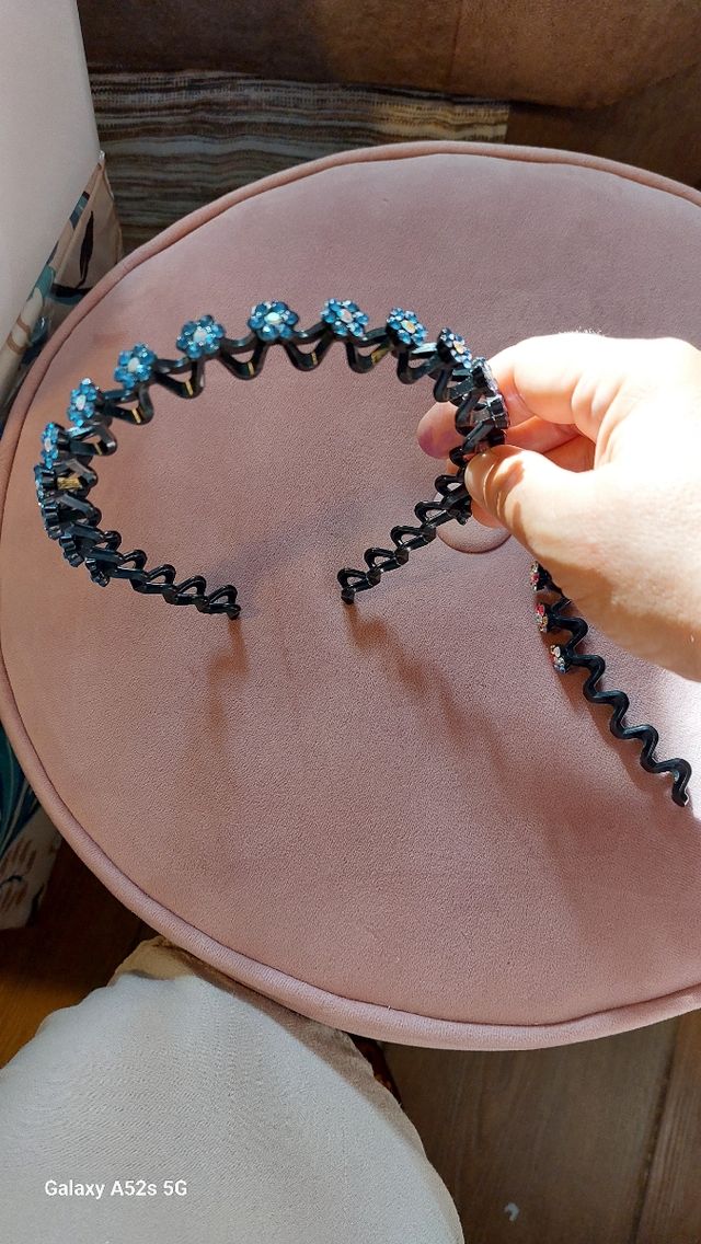 Cerchietto fiori blu - nuovo