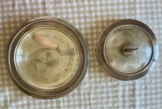 Fuente alpaca antigua