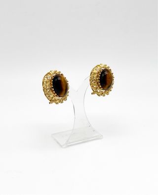 Pendientes reversibles de dama, de oro 18k