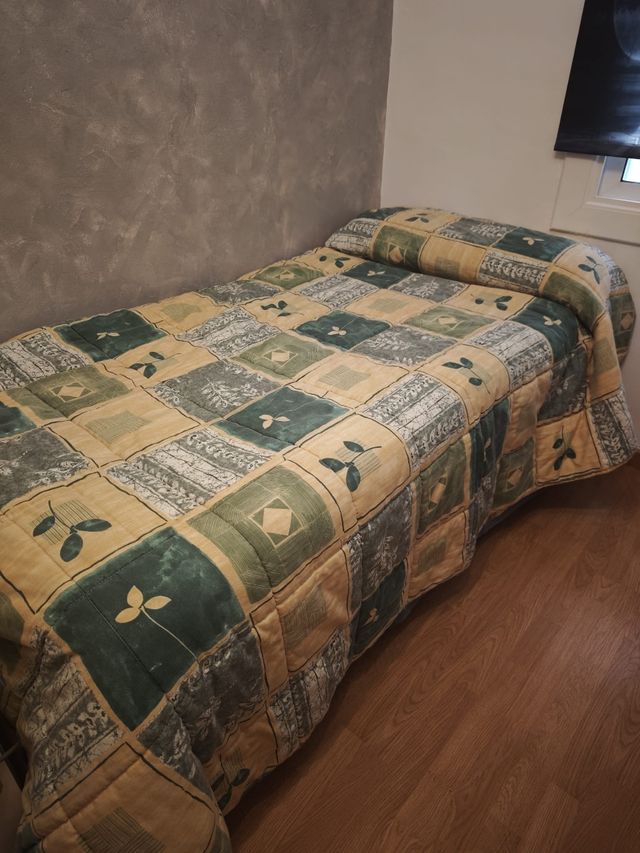 Edredones cama 90 - beige y verde