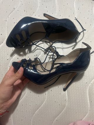 Sandalias Zara azul marino 37