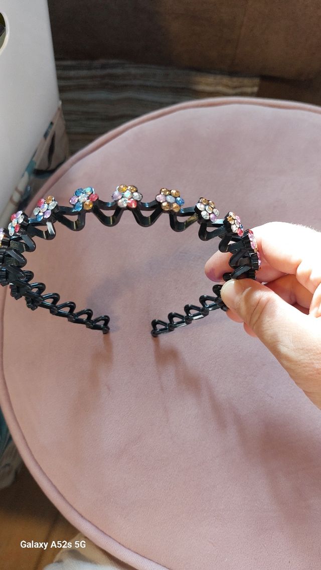 Cerchietto capelli strass multicolor