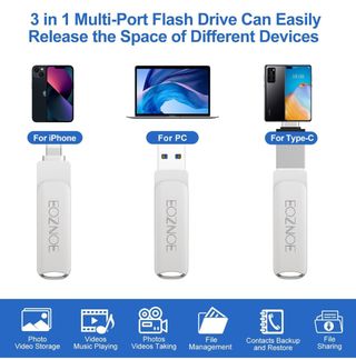 Unidad flash EOZNOE 3 en 1