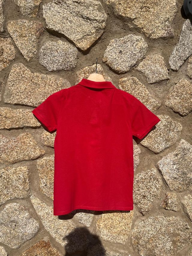 2 polos niño - rojo y rayas