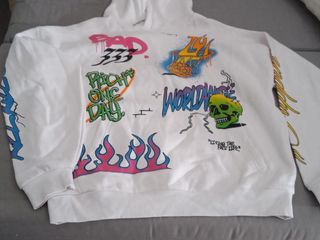 Sudadera blanca hombre | Graffiti