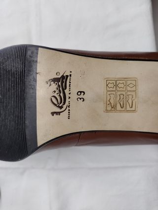 Zapatos Piel "olma ancha" Marrón - Talla 39