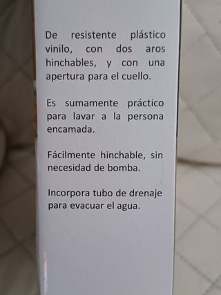 Lavacabezas hinchable para cama