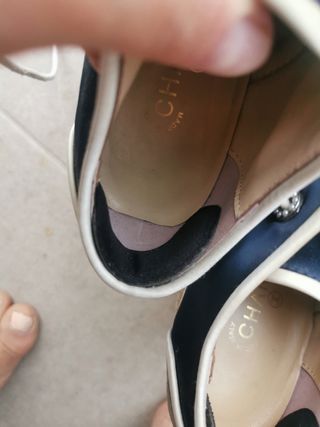Zapatos Chanel - Azul y Blanco
