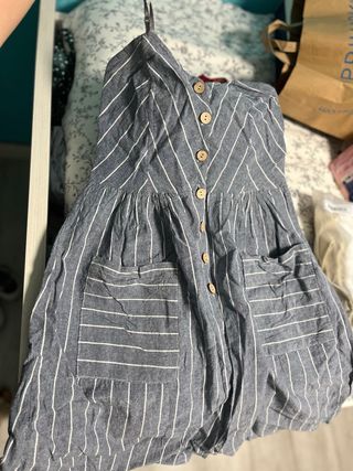 Vestido azul rayas - veraniego