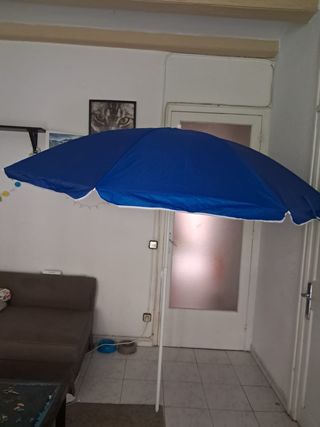 Sombrilla playa azul 220cm UPF protección 