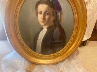 Quadro donna a pastello