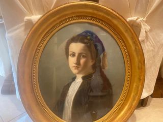 Quadro donna a pastello