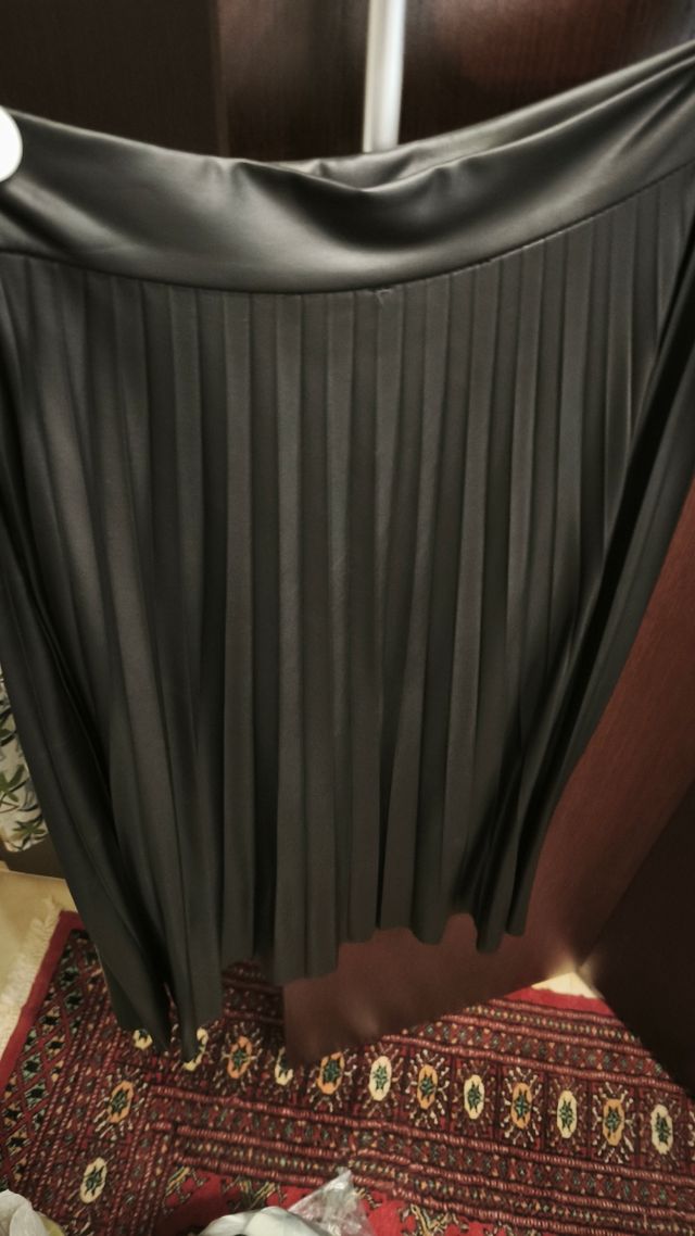 Gonna plissettata nera Tezenis