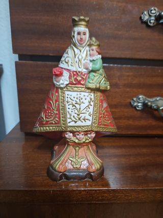 Figura Virgen con Niño vintage