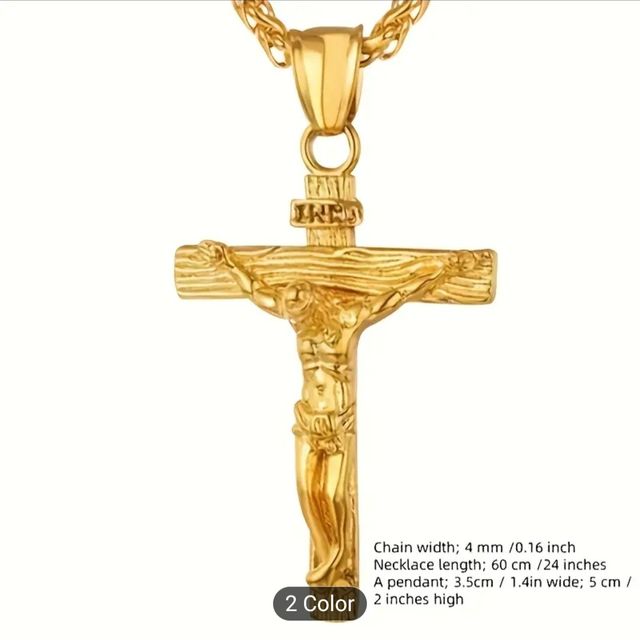 Crucifijo Jesús - Collar Oro/Plata