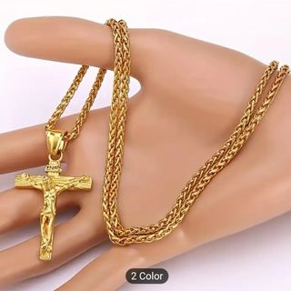 Crucifijo Jesús - Collar Oro/Plata