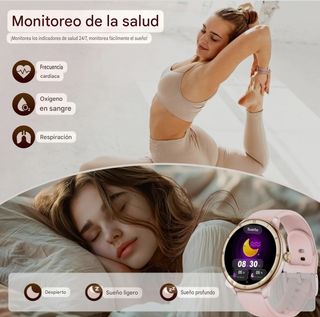 Smartwatch dorado y rosa PRECINTADO, SIN ABRIR.