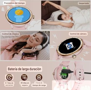 Smartwatch dorado y rosa PRECINTADO, SIN ABRIR.
