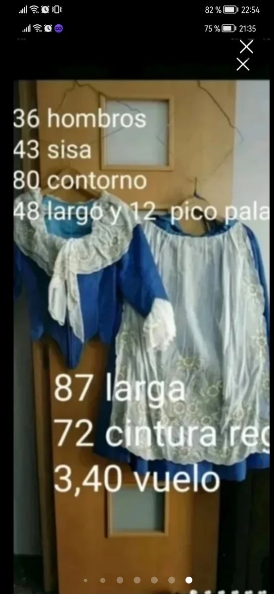 Traje fallera regional azul